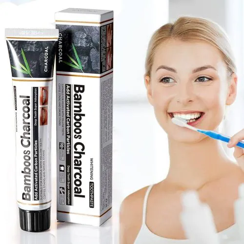 Sadoer Whitening Toothpaste, Bamboo Charcoal Toothpaste Activated Charcoal Toothpaste for Teeth Whitening 100g