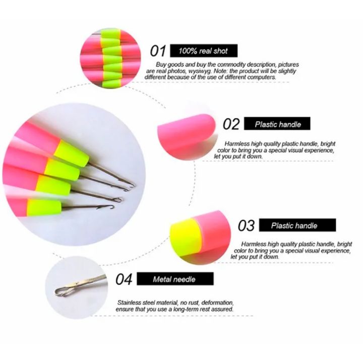2/3/4 PCs Latch Hook Crochet Needle For Braids Hair Wig & Shaggy Mats Making Craft DIY Tool