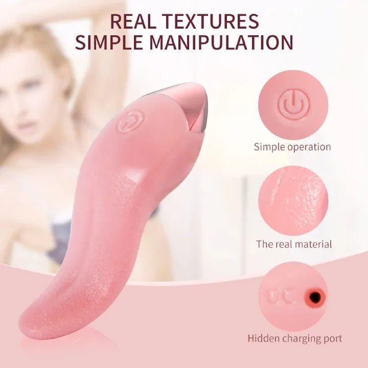 Female simulation tongue licking masturbator G-spot silent shock adult sexual climax toy tongue vibration clitoris posterior stimulation masturbator Sex Toys for sexual pleasure - image 7