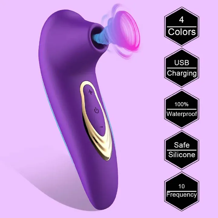 Women Handheld Sucking Vibrator Rose Sucker Mini Oral Stimulator Nipples Clit Stimulation Powerful Rechargeable 5 Sucking & Vibrating Modes Compact - image 3