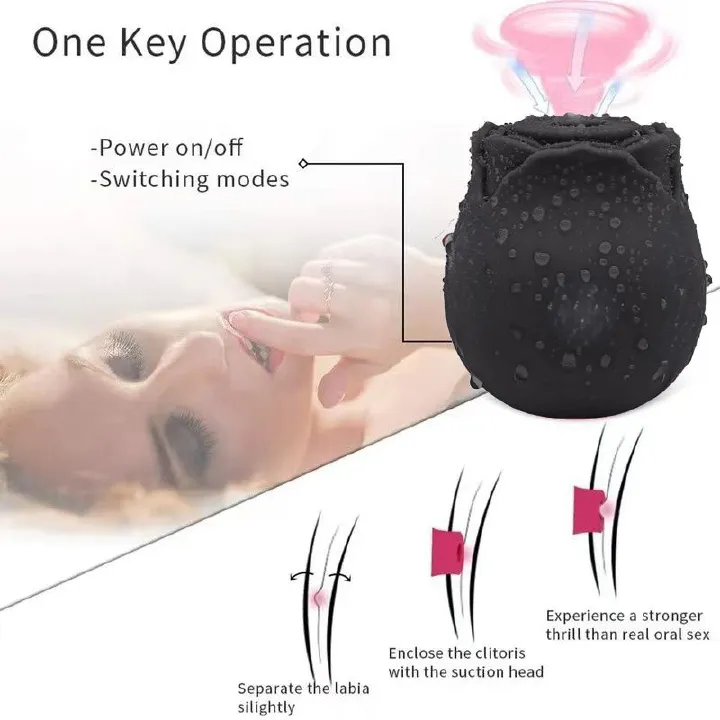 HOT SALE Black Rose Sex Toy For Ladies Sex Products For Women Sucking Vibration Female Licking Massage Masturbation sex toys adult gift - image 20