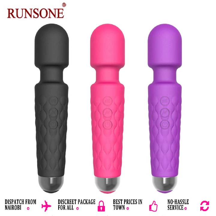 Wand Massager Clitorial Nipples Vibrator Rechargeable Handhold Cordless Muscle Relax Stimulator Portable Body Anal AV Magic Powerful Masturbation Sex Toy for Ladies Women Men Love Gift for Girlfriend - image 8