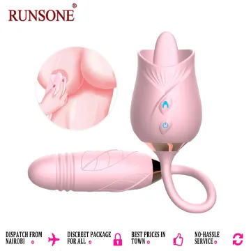 Rose Toy Vibrator Thrusting G Spot Dildo Clitoral Licking Stimulator Anal Plug Oral Tongue Adult Teasing Sex Toys for Women Couple Masturbation - image 34