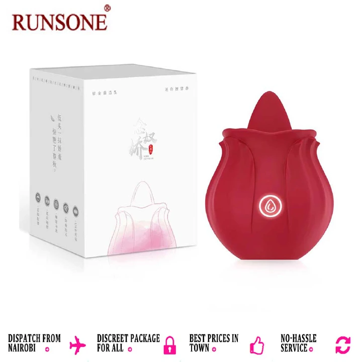 Rose Tongue Licking Vibrator Sex Toy Clitoral Sucker Clit Nipples Anal Stimulator Compact Adult Foreplay Solo Play Game Masturbation Gift for Women Ladies Couples - image 8
