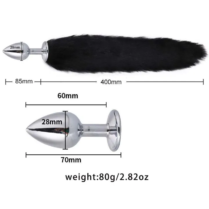 5pcs Set Anal Plug Butt Beads Fox Tail Plush Cat Ears Headband Nipples Clips Cosplay Fancy Dress Up BDSM Fetishwear Costume Bondage Gear Adult Sex Toy for Role Game Play - image 9