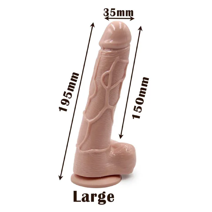 3 Sizes Dildo Options Small Medium Large Realistic Silicone Dildos Monster Cock Suction Cup Hands Free G-Spot Vaginal Anal Lifelike Stimulator Adult Masturbation Sex Toy Perfect Love Gift for Women - image 10