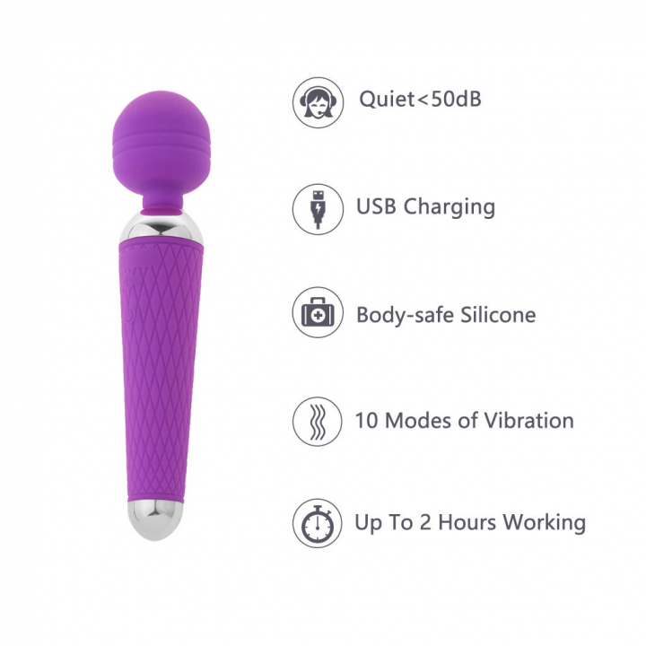 Wand Massager Rechargeable Handheld Cordless Portable Body Vibrator For Women Men Adult Toy for Sex Muscle Relax Valentine Gift Girlfriend Wife - image 10