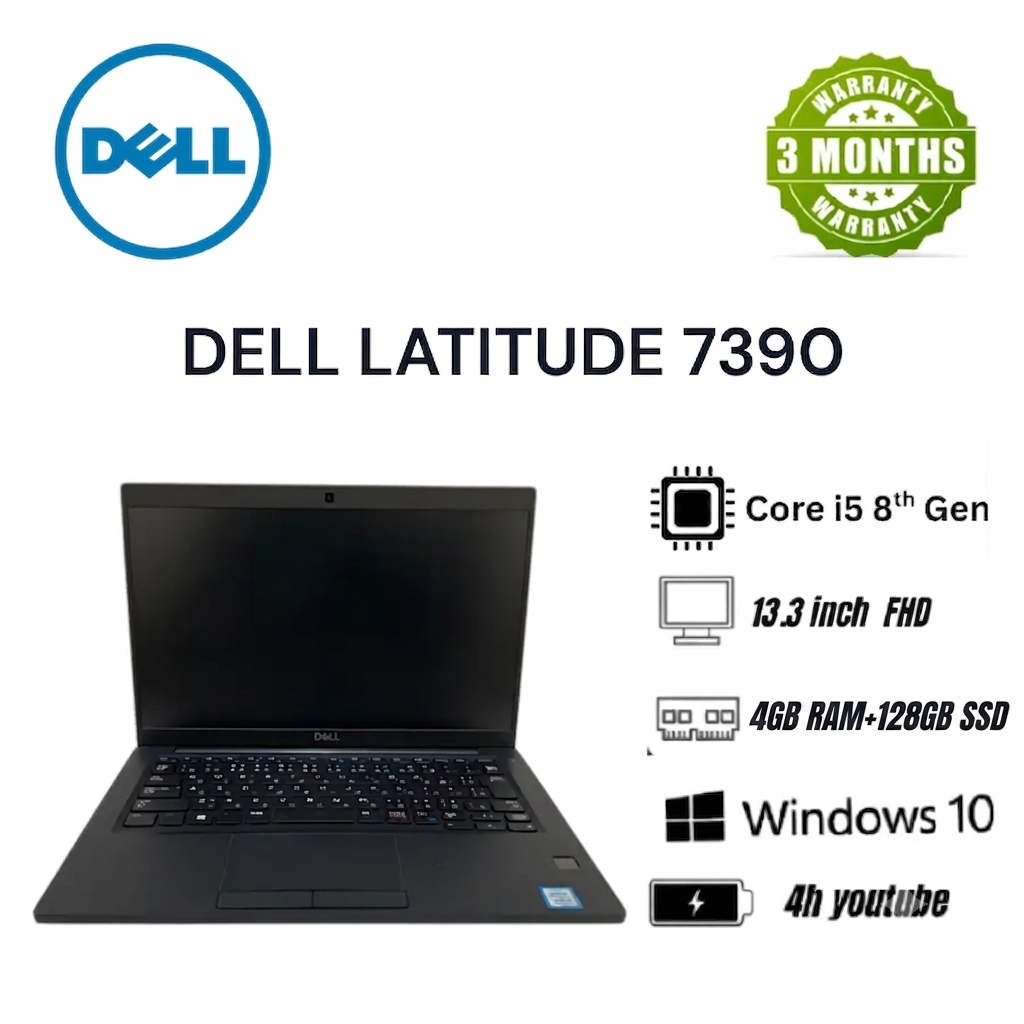 Refurbished Dell Latitude 7390 – Intel Core i5-8130U – 8GB RAM 256GB SSD – 13.3” Full HD – Windows 10 Pro – Japanese Keyboard – Notebook Laptop