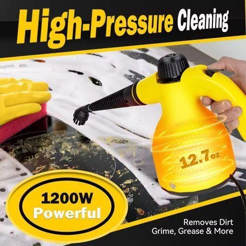 1200Watts Handheld Steam Cleaner: Multi-Surface Steamer with Accessories and safety lock, Pressurized Natural Steam sterilizer Cleaner for Home Cleaning Dirt, Grease, Grout, Tile, Floor, Couch and Car