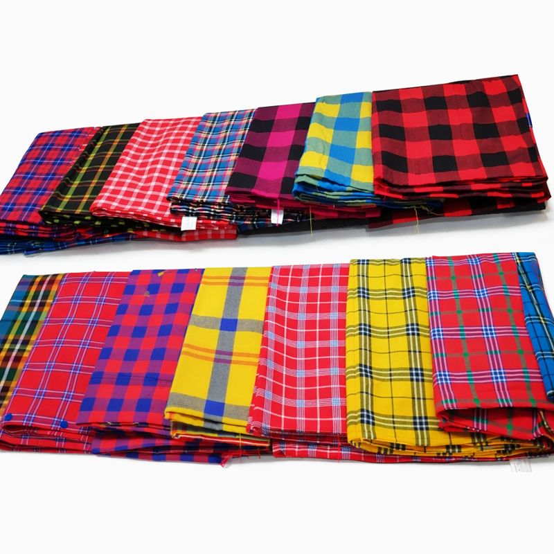 Maasai Shuka Random Color Dispatch – Traditional African Blanket Checkered Cloth, Versatile Wrap, Safari Essential, Cultural Apparel