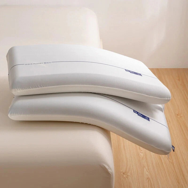 1pc Orthopedic Memory Foam Pillow 70x42cm – Cooling Gel Infused & Breathable White Pillow for Neck Pain Relief, Side & Back Sleepers