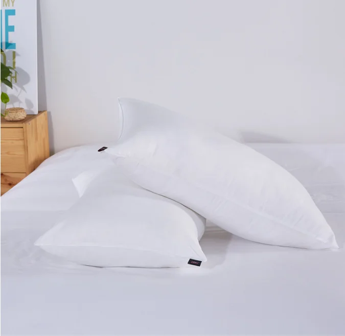 2Pcs 1kg Premium Fibre Pillows – Ultra-Soft, Luxury, Hypoallergenic, Breathable & Fluffy Bed Pillow - Random Color Dispatch – No Pillowcase Included