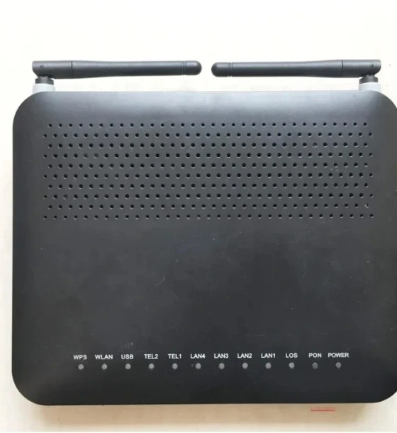 Refurbished Huawei HG8245 EPON Router | Sleek Black Design | Optical Fiber Management | Wireless LAN | USB Connectivity | Super-Speed Transmission | Cost-Effective Networking