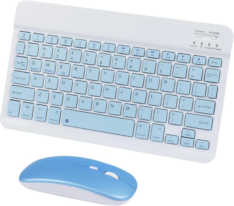 Wireless Bluetooth Rechargeable Mouse & Keyboard Kit | Slim Backlit Keyboard | Chocolate Keycaps | USB Dongle Option | Adjustable DPI Mouse | Compact & Durable Design
