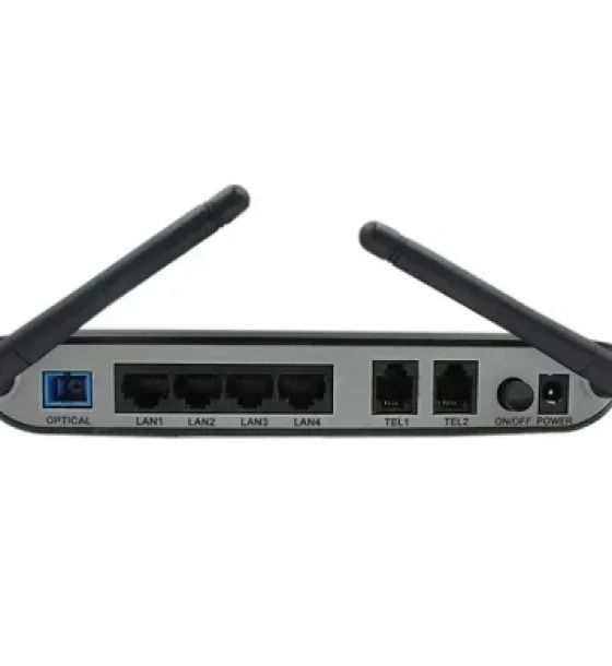 Refurbished Huawei HG8245 EPON Router | Sleek Black Design | Optical Fiber Management | Wireless LAN | USB Connectivity | Super-Speed Transmission | Cost-Effective Networking