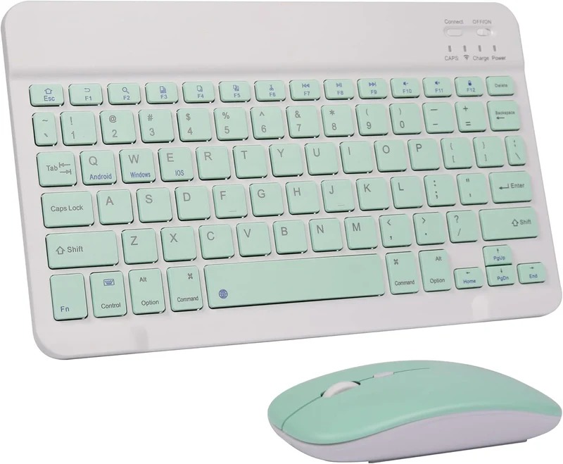 Wireless Bluetooth Rechargeable Mouse & Keyboard Kit | Slim Backlit Keyboard | Chocolate Keycaps | USB Dongle Option | Adjustable DPI Mouse | Compact & Durable Design