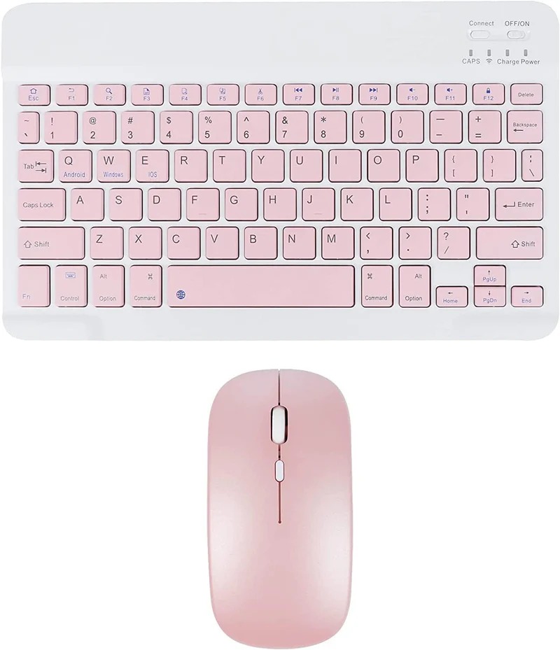 Wireless Bluetooth Rechargeable Mouse & Keyboard Kit | Slim Backlit Keyboard | Chocolate Keycaps | USB Dongle Option | Adjustable DPI Mouse | Compact & Durable Design