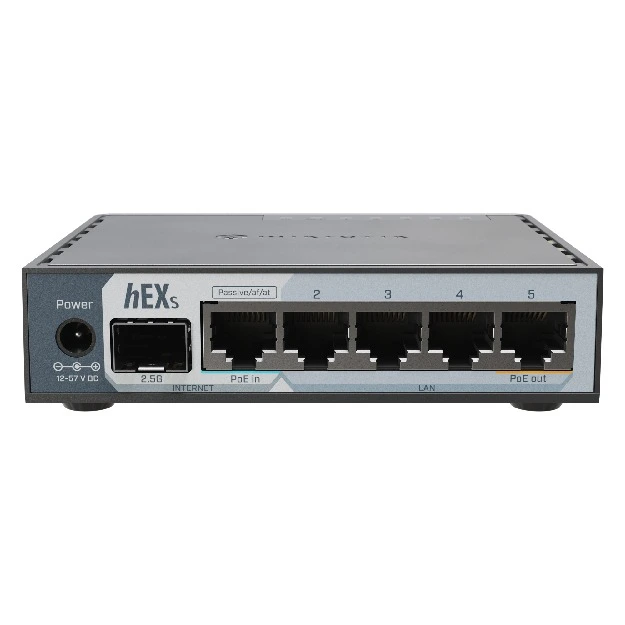 MikroTik hEX S E60iUGS Router | 5 Gigabit Ports | 2.5G SFP | PoE-In/Out | Dual-Core CPU | RouterOS v7 Advanced Features