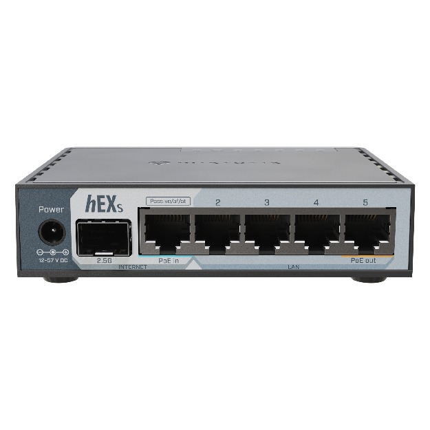 MikroTik hEX S E60iUGS Router | 5 Gigabit Ports | 2.5G SFP | PoE-In/Out | Dual-Core CPU | RouterOS v7 Advanced Features