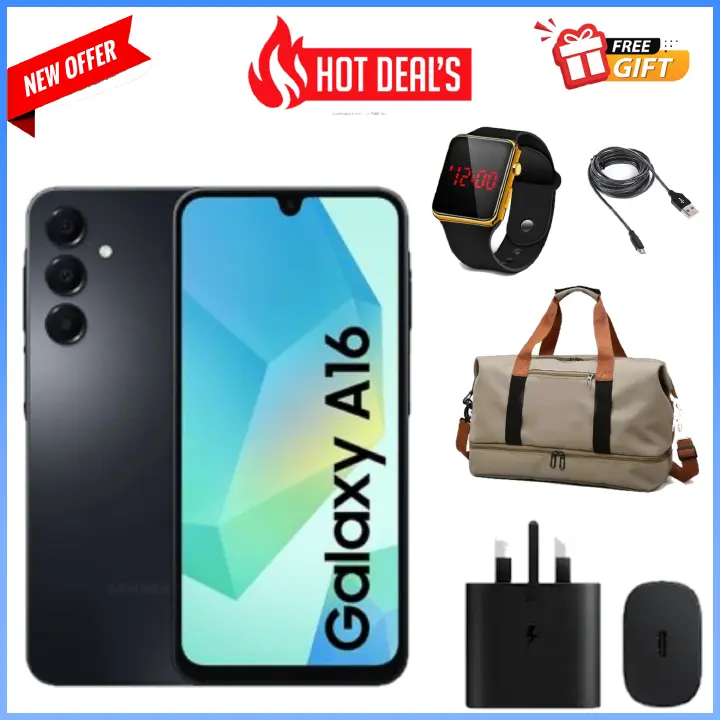 LIMITED DEALS!!! BRAND NEW  Samsung Galaxy A16 128GB+4GB 6.7" Super AMOLED D 50MP Triple Camera Android 14 Mediatek Helio G99 5000mAh 25W Type-C Charge samsung A16  A16 samsung+FREE GIFTS smartphone