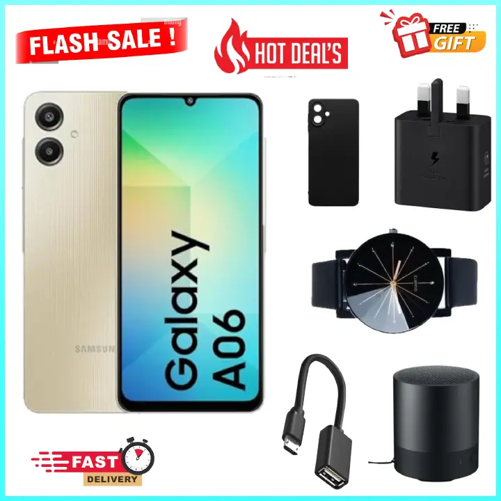 KILIMALL ANNIVERSARY DEALS!!Samsung Galaxy A06 64GB/128GB+4GB 50MP Camera 6.7" 90Hz MTK Helio G85 (12nm) 5000mAh 25W Type-C Charge Android 14 Samsung A06  A06 samsung Smart Phone+FREE GIFTS