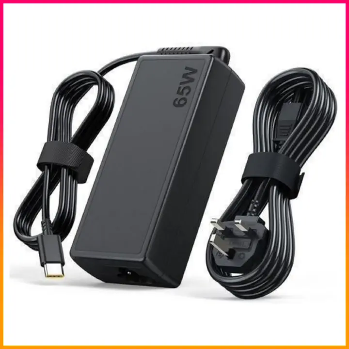 FLASH SALE!! Lenovo 65W Type-C COMPLETE Laptop Charger/Adapter: Complete with Power Cable | Device Protection | High Quality | with Warrant