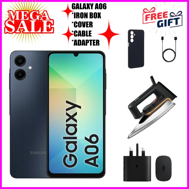 LIMITED TIME DEALS!!Samsung Galaxy A06 64GB/128GB+4GB 50MP Camera 6.7" 90Hz MTK Helio G85 (12nm) 5000mAh 25W Type-C Charge Android 14 Samsung A06  A06 samsung Smart Phone+FREE GIFTS