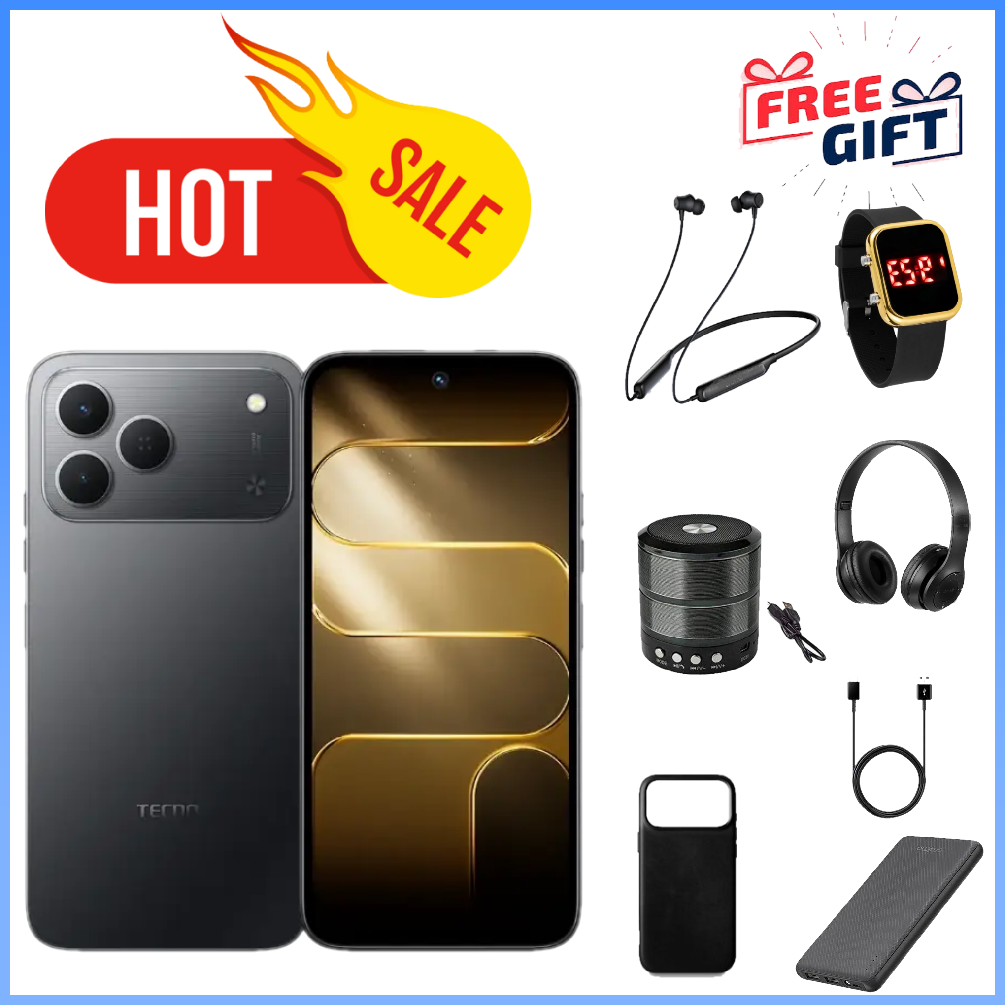 LIMITED TIME DEAL!! BRAND NEW Tecno Spark 50 128GB ROM+ 12GB (4+8)RAM 6.78" SCREEN 120Hz Refresh rate Camera 50MP Main Camera +8MP SELFIE 18W Super Charging 6700mAh battery Android 16 +FREE GIFTS