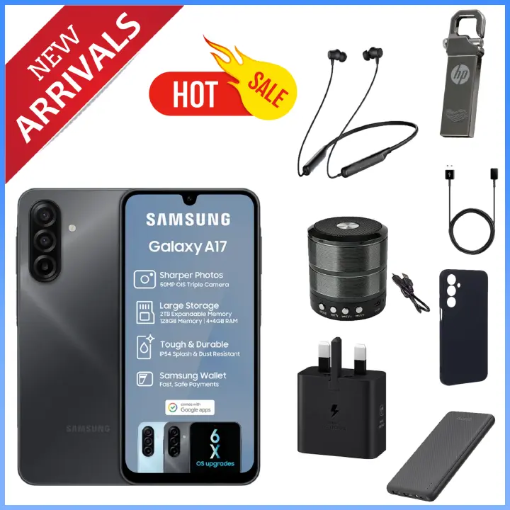 VALUE DEALS!! Samsung Galaxy A17 128GB/256GB+4GB/6GB/8GB 6.7" Super AMOLED Display  50MP Triple Camera Android 15  5000mAh Samsung A17, A17 Samsung Smart Phones phone+ ALL THE DISPLAYED GIFTS