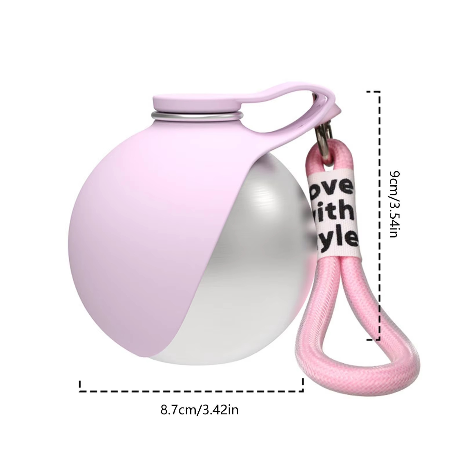 2-in-1 Portable Dog Water Bottle for Small Dogs Leak-Proof & Compact Dog Travel Water Bottle Stainless Steel Bottle & Silicon