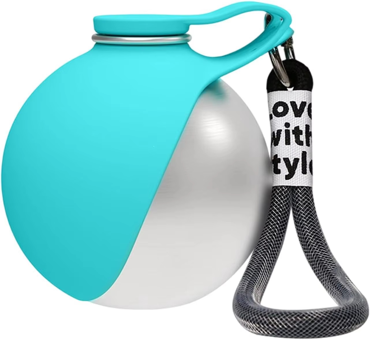 2-in-1 Portable Dog Water Bottle for Small Dogs Leak-Proof & Compact Dog Travel Water Bottle Stainless Steel Bottle & Silicon