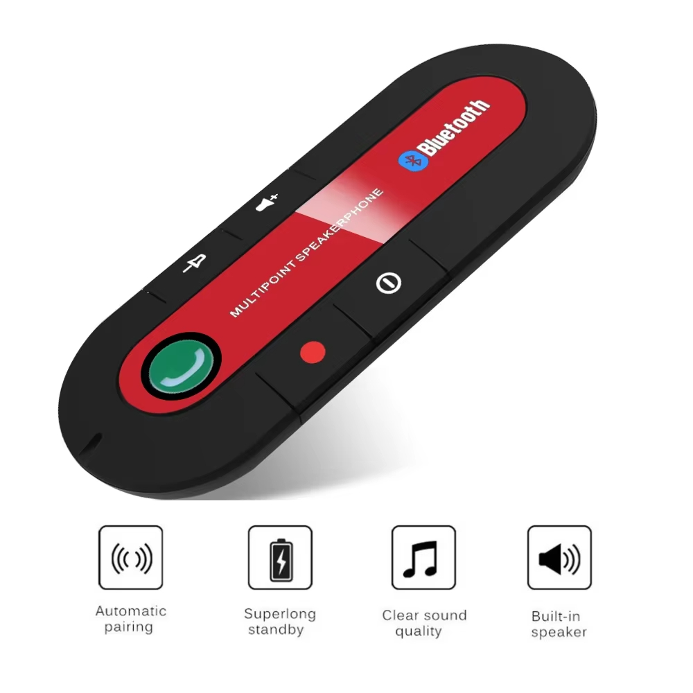 Car Sun Visor Speaker Bluetooth Car Kit Handsfree Call Wireless Speakerphone For Phone Auto Bluetooth Audio Receiver Accessories