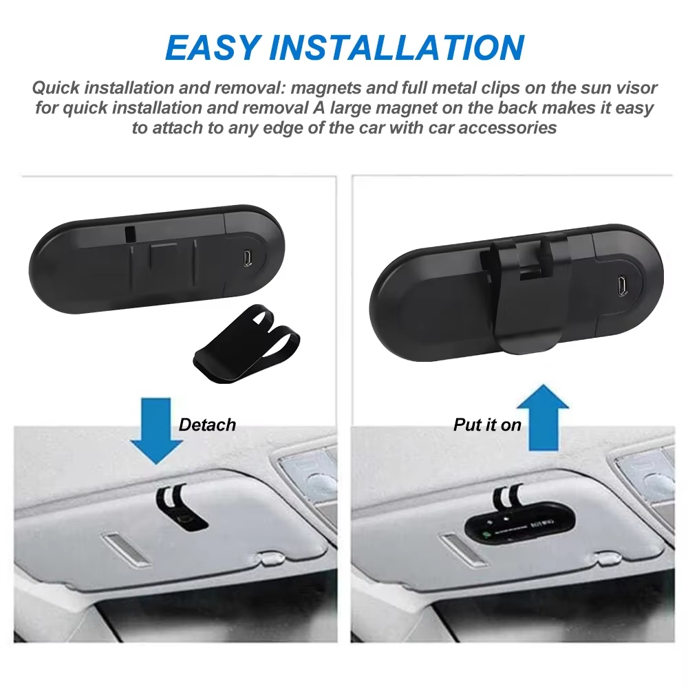 Car Sun Visor Speaker Bluetooth Car Kit Handsfree Call Wireless Speakerphone For Phone Auto Bluetooth Audio Receiver Accessories