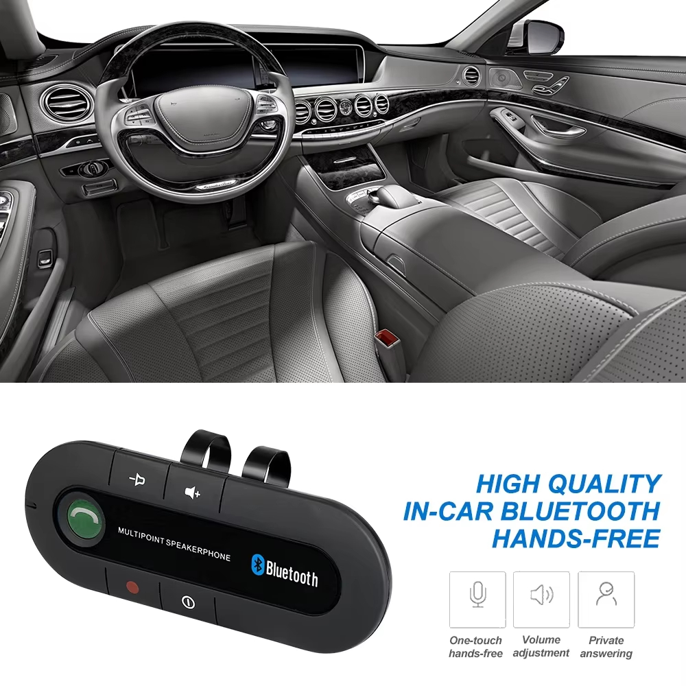 Car Sun Visor Speaker Bluetooth Car Kit Handsfree Call Wireless Speakerphone For Phone Auto Bluetooth Audio Receiver Accessories