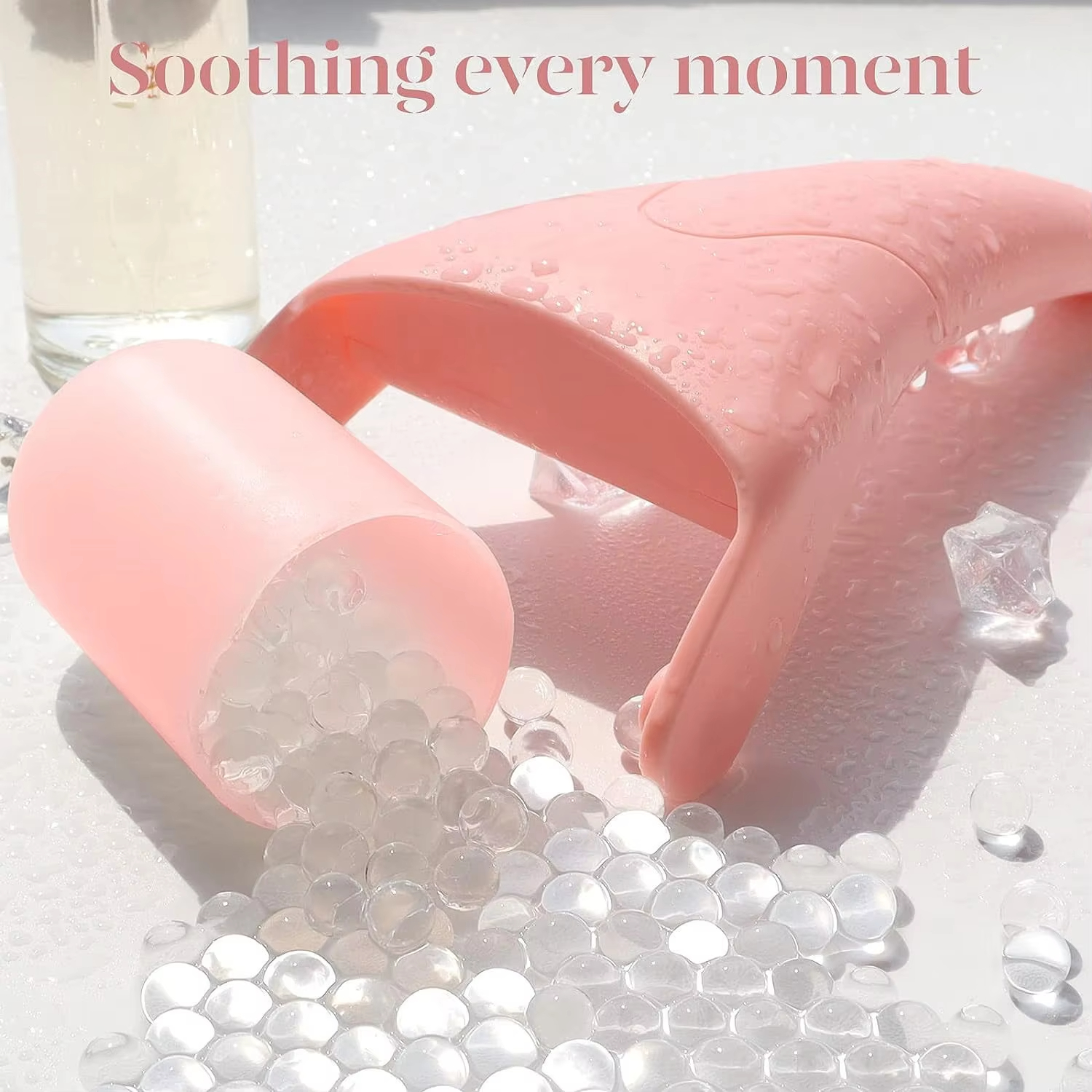 Ice Roller Massage Device for Face, Ice Head Microneedle Roller, Home Facial Beauty Ice Compress Massage