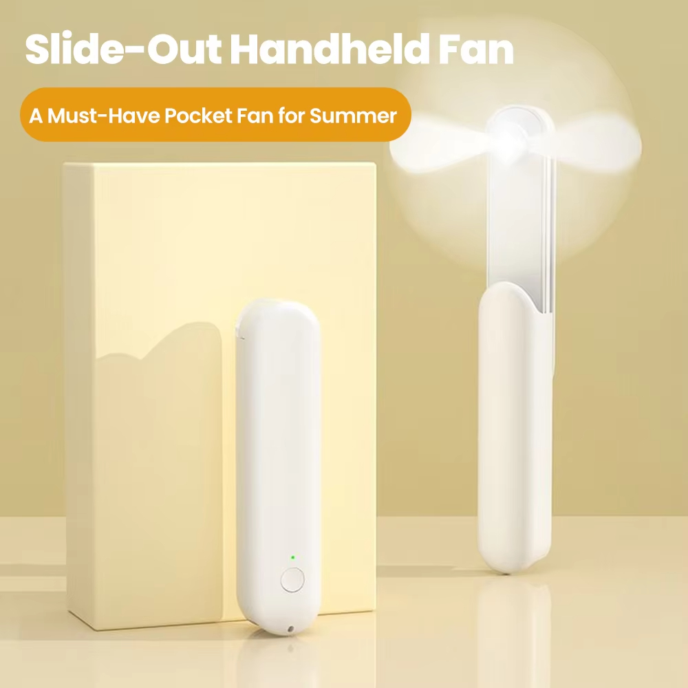 Portable Mini Handheld Fan Rechargeable USB Portable Telescopic Silent Office Desktop Small Fan Personal Cooling Artifact
