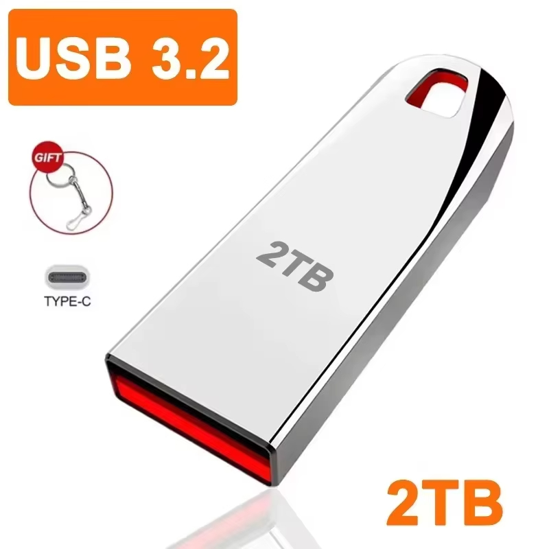 Storage Pen Drive USB3.2 520MB/s 2TB Flash Drive Sleek Durable Data Transfer 1TB 2TB U-Disk Large Capacity Super Mini Plug Play