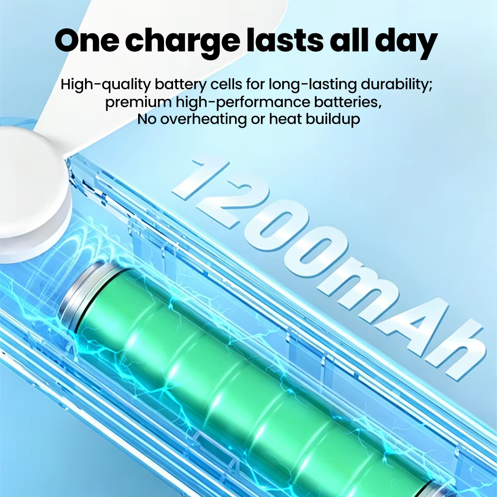 Portable Mini Handheld Fan Rechargeable USB Portable Telescopic Silent Office Desktop Small Fan Personal Cooling Artifact