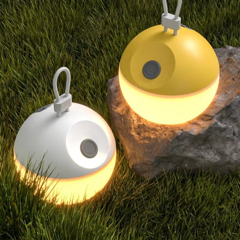 Portable Rechargeable Camping Lantern 3 Modes Dimmable LED Tent Light with Hanging Hook for Outdoor Hiking Backpacking Patio