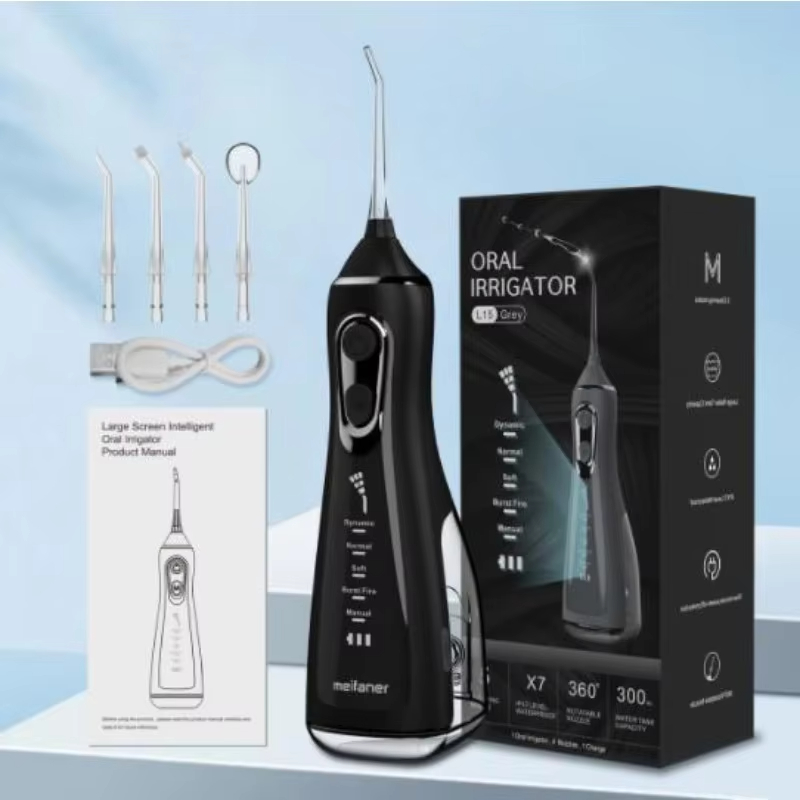 Portable Oral Irrigator USB Rechargeable Water Flosser Teeth Cleaning Machine Waterproof Dental Irrigator for Home Travel