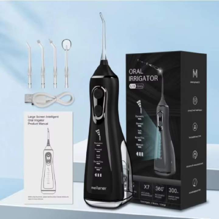 Portable Oral Irrigator USB Rechargeable Water Flosser Teeth Cleaning Machine Waterproof Dental Irrigator for Home Travel