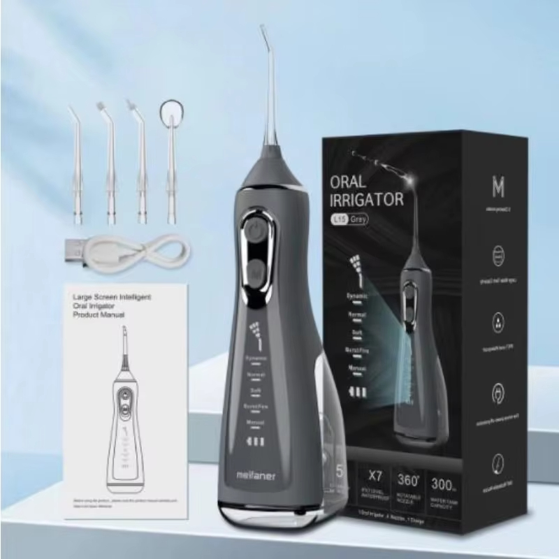 Portable Oral Irrigator USB Rechargeable Water Flosser Teeth Cleaning Machine Waterproof Dental Irrigator for Home Travel