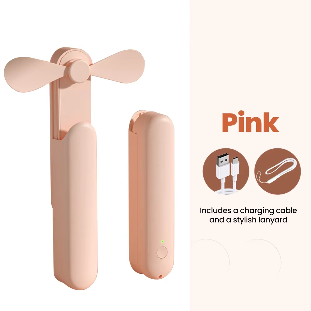 Portable Mini Handheld Fan Rechargeable USB Portable Telescopic Silent Office Desktop Small Fan Personal Cooling Artifact