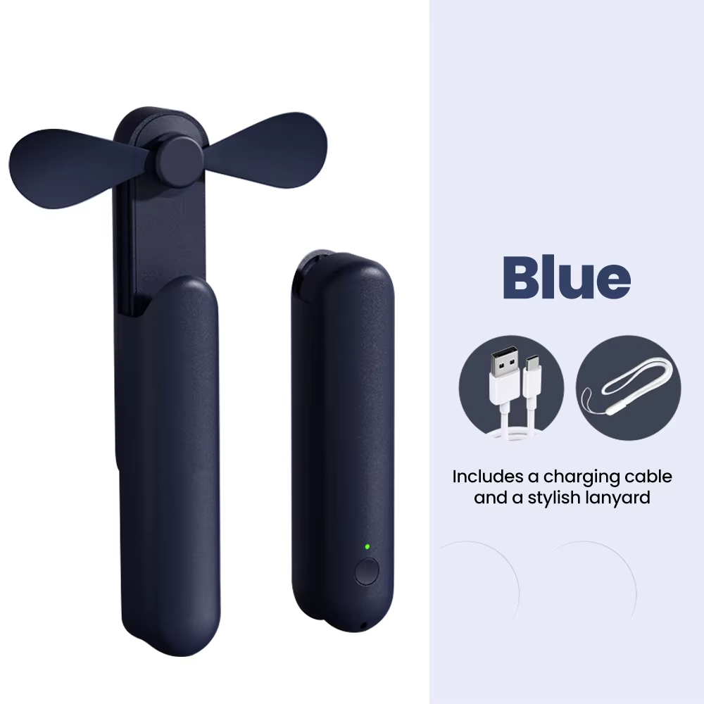 Portable Mini Handheld Fan Rechargeable USB Portable Telescopic Silent Office Desktop Small Fan Personal Cooling Artifact