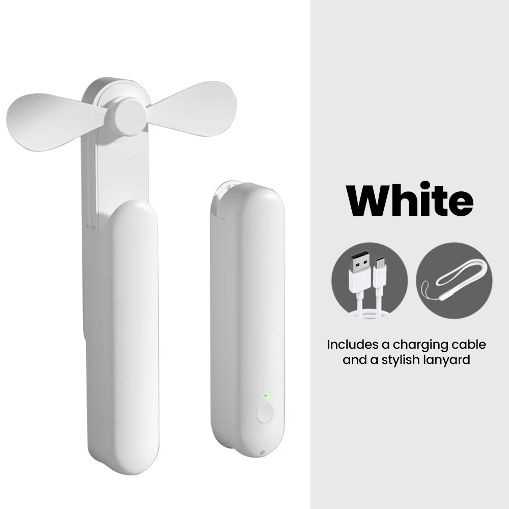 Portable Mini Handheld Fan Rechargeable USB Portable Telescopic Silent Office Desktop Small Fan Personal Cooling Artifact