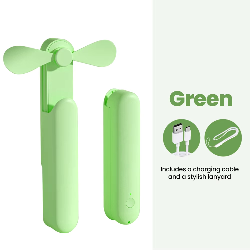 Portable Mini Handheld Fan Rechargeable USB Portable Telescopic Silent Office Desktop Small Fan Personal Cooling Artifact