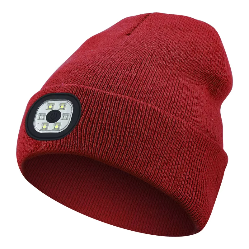 Bluetooth Music Charging LED Luminous Lighting Headlamp Knitted Hat Party Performance Hat Party Hat Sports Trends