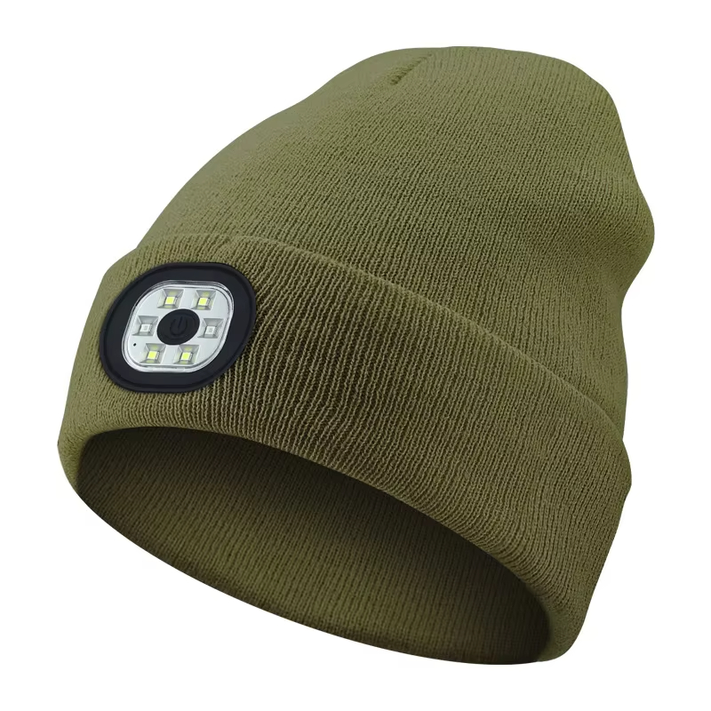 Bluetooth Music Charging LED Luminous Lighting Headlamp Knitted Hat Party Performance Hat Party Hat Sports Trends
