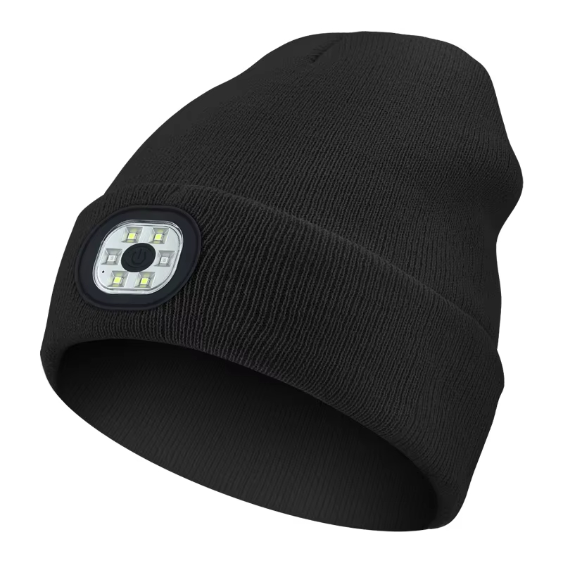 Bluetooth Music Charging LED Luminous Lighting Headlamp Knitted Hat Party Performance Hat Party Hat Sports Trends