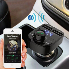 Car Bluetooth FM Transmitter X8 MP3 Player Dual USB Car Charger Adapter Wireless Music Receiver Hands Free Calling Device